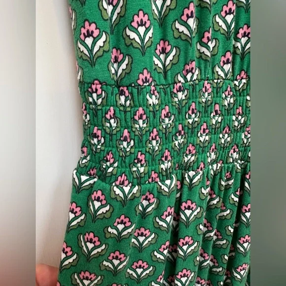 Boden Women's Chic Preppy Green Jersey Midi Stretch Dress Highland Geo Size 14 - Picture 6 of 14